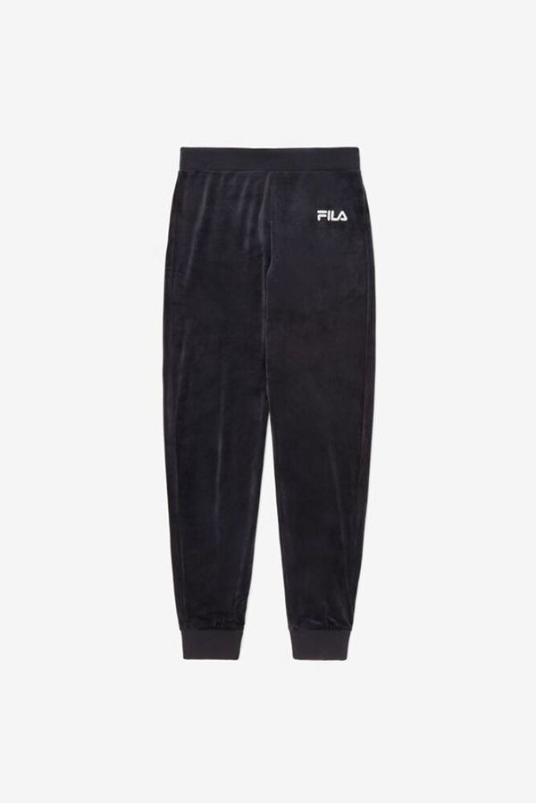 Fila Sara Velour Women's Jogger Pants - Black,NZ 491-29083
